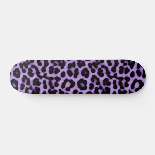 Paarse leopard Spots Print Patroon Persoonlijk Skateboard (Horizontaal)