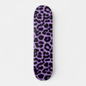Paarse leopard Spots Print Patroon Persoonlijk Skateboard (Voorkant)