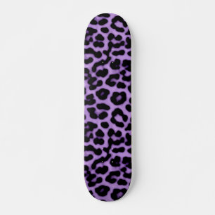 Paarse leopard Spots Print Patroon Persoonlijk Skateboard