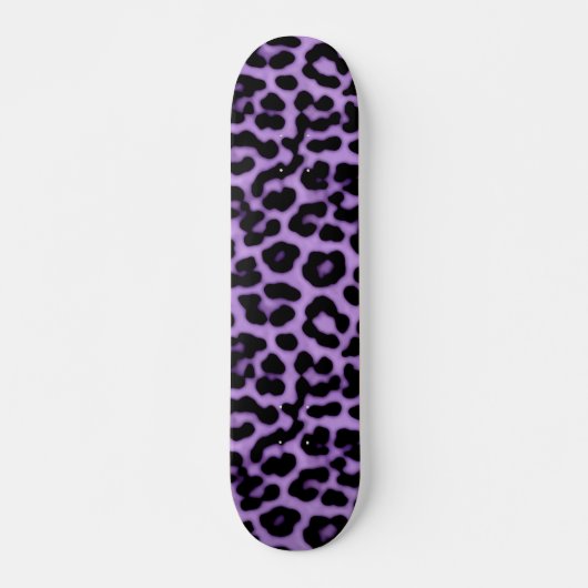 Paarse leopard Spots Print Patroon Persoonlijk Skateboard (Voorkant)
