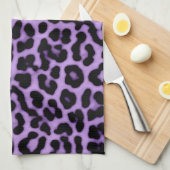 Paarse leopard Spots Print Patroon Theedoek (Quarter Fold)