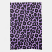 Paarse leopard Spots Print Patroon Theedoek (Verticaal)