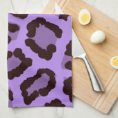 Paarse leopard theedoek (Quarter Fold)