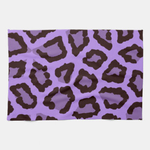 Paarse leopard theedoek
