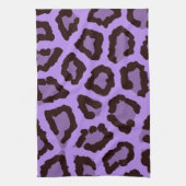 Paarse leopard theedoek (Verticaal)