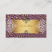 Paarse leopardafdruk/DIY achtergrondkleur Visitekaartje (Voorkant)
