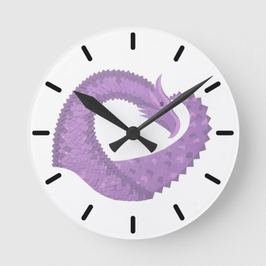 paarse lepel ronde klok (Voorkant)