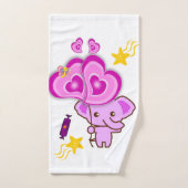 Paarse lephant Bathroom Towel sets Bad Handdoek (Handdoek)