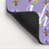 Paarse leraren Naam florale computer Mouse Mat Pad Muismat (Hoek)