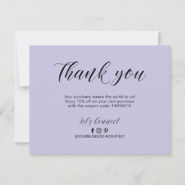Paarse Lettertype Zakelijk Pakket Bedanktkaart Bedankkaart