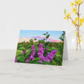 Paarse leugenaars: "Heb een geweldige dag" Kaart (Gele Bloem)