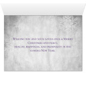 Paarse Leuke Sneeuwman Vakantie Groet Kaart (Binenzijde Horizontaal (Onderkant))