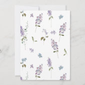 Paarse Leven van Vlinders Vrijgezellenfeest Kaart (Achterkant)