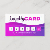 Paarse Levendige Haar Stylist Salon Beauty Make-up Klantenkaartje (Achterkant)