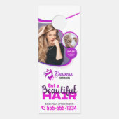 Paarse Levendige Kapsalon Schoonheid Make-up Deurhanger (Voorkant)