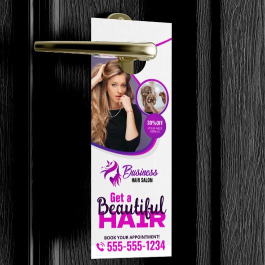 Paarse Levendige Kapsalon Schoonheid Make-up Deurhanger