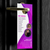 Paarse Levendige Kapsalon Schoonheid Make-up Deurhanger
