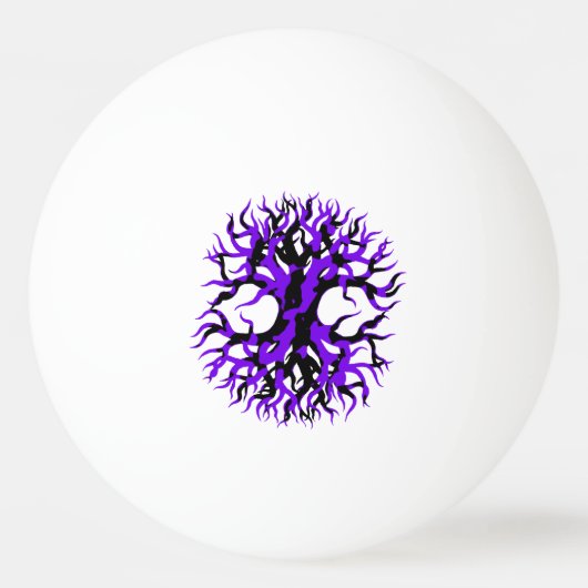 Paarse levensboom pingpongbal (Voorkant)