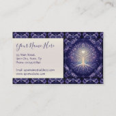 Paarse levensboom visitekaartje (Achterkant)