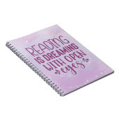 Paarse lezing is droomig met open oyes Magnet Notitieboek (Rechterzijde)