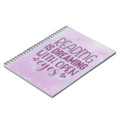 Paarse lezing is droomig met open oyes Magnet Notitieboek (Linkerzijde)