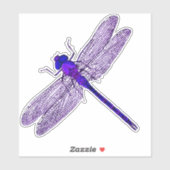 Paarse libel contour sticker (Vel)