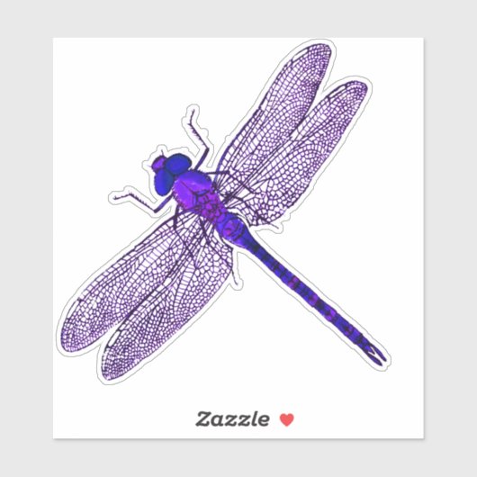 Paarse libel contour sticker (Vel)