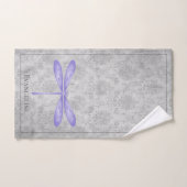 Paarse libel Damask Bad Handdoek (Handdoek)