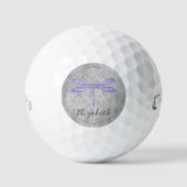 Paarse libel Damask Golfballen (Voorkant)
