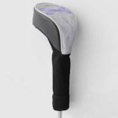 Paarse libel Damask Golfheadcover (Schuin)