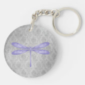 Paarse libel Damask Sleutelhanger (Achterkant)
