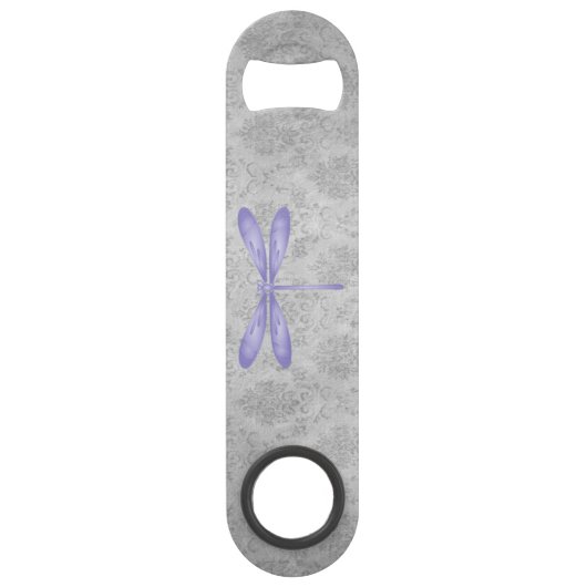 Paarse libel Damask Speed Flessenopener (Achterkant)