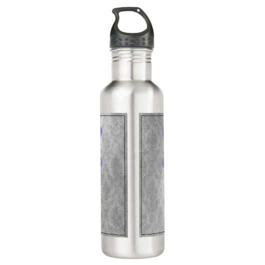 Paarse libel Damask Waterfles (Achterkant)