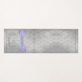 Paarse libel Damask Yogamat (Voorkant (horizontaal))