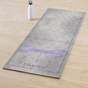 Paarse libel Damask Yogamat