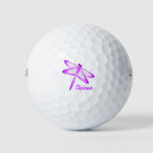 Paarse Libel Ontwerp Golfballen (Voorkant)