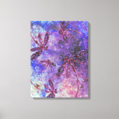 Paarse libel waas canvas afdruk (Voorkant)