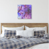 Paarse Libelle Nevel Canvas Afdruk (Insitu (Slaapkamer))