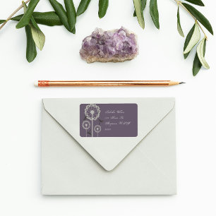 Paarse libellen Adres label