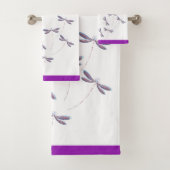 Paarse libellen bad handdoek (Insitu)