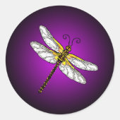 Paarse libellen libellen Stickers (Voorkant)