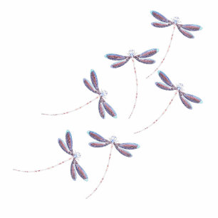 Paarse libellen magneet fotobeeldje magneet