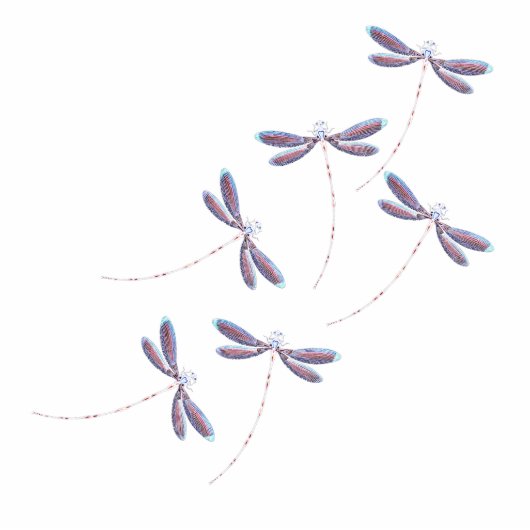 Paarse libellen magneet fotobeeldje magneet (Voorkant)