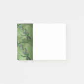 Paarse Libellen met Vleugels op Zachte Lichtgroene Post-it® Notes (Voorkant)
