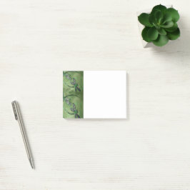 Paarse Libellen met Vleugels op Zachte Lichtgroene Post-it® Notes
