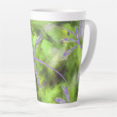 Paarse libellen op Limoen Latte Mok (Rechterhoek)