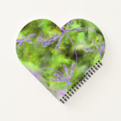 Paarse libellen op Limoen Notitieboek (Achterkant)