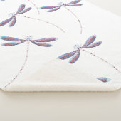 Paarse libellen sherpa deken (3/4)