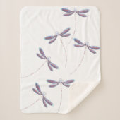 Paarse libellen sherpa deken (Voorkant)