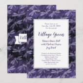 Paarse libellen Zomnacht Elegant BBQ Kaart (Voorkant / Achterkant)